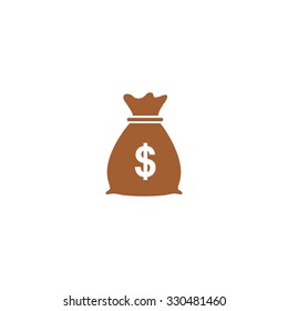 Icon bag with money.