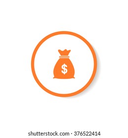Icon bag with money.