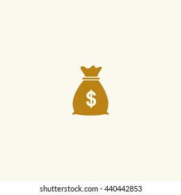Icon bag with money.