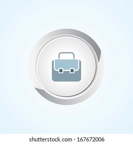 Icon of Bag on Button. Eps-10.