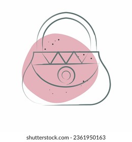 Icon Bag. related to Indigenous People symbol. Color Spot Style. simple design editable. simple illustration