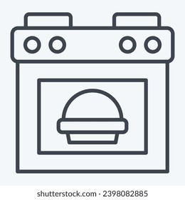 Icon Baked Bread. related to Cooking symbol. line style. simple design editable. simple illustration