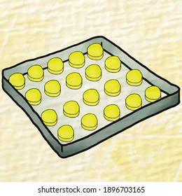 Icon Baking Sheet Vector Infographic Bakpia