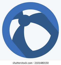 Icon Ball - Long Shadow Style - Simple illustration,Design template vector, Good for prints, posters, advertisements, announcements, info graphics, etc.