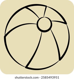 Icon Ball. related to Kindergarten symbol. hand drawn style. design editable