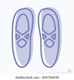 Icon Ballet Shoes - Two Tone Style - Simple illustration, Editable stroke, Design template vector, Good for prints, posters, advertisements, announcements, info graphics, etc.