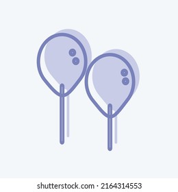 Icon Balloon. suitable for Baby symbol. two tone style. simple design editable. design template vector. simple symbol illustration