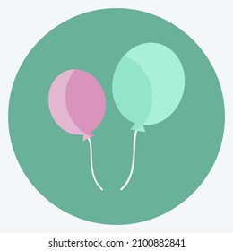 Icon Balloons - Flat Style - Simple illustration,Design template vector, Good for prints, posters, advertisements, announcements, info graphics, etc.