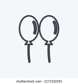 Icon Balloons. suitable for Wedding symbol. line style. simple design editable. design template vector. simple symbol illustration