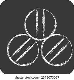 Icon Balls. related to Equestrian Sport symbol. chalk Style. design editable