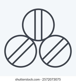 Icon Balls. related to Equestrian Sport symbol. line style. design editable