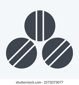 Icon Balls. related to Equestrian Sport symbol. glyph style. design editable