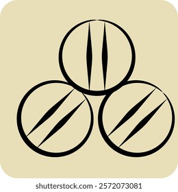 Icon Balls. related to Equestrian Sport symbol. hand drawn style. design editable