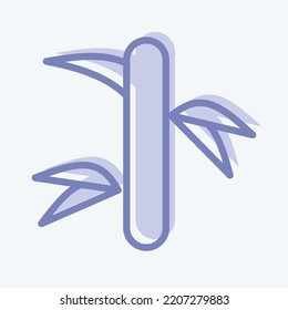 Icon Bamboo. related to Thailand symbol. two tone style. simple design editable. simple illustration. simple vector icons. World Travel tourism. Thai
