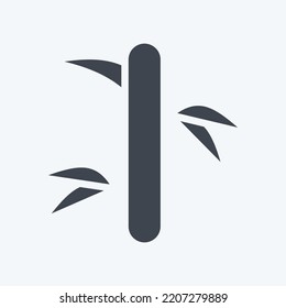 Icon Bamboo. related to Thailand symbol. glyph style. simple design editable. simple illustration. simple vector icons. World Travel tourism. Thai
