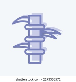 Icon Bamboo. suitable for Japanese symbol. two tone style. simple design editable. design template vector. simple illustration