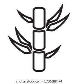 icono vector bambú sobre fondo blanco