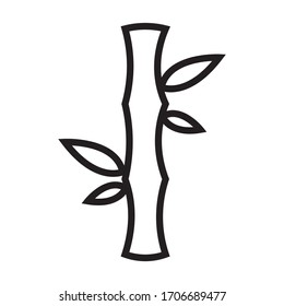 icon bamboo vector on white background
