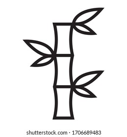 Symbol-Bambus-Vektorillustration auf weißem Hintergrund