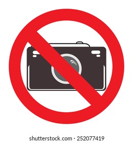 Icon ban on photography vector