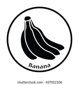 Icon of Banana. Thin circle design. Vector illustration.