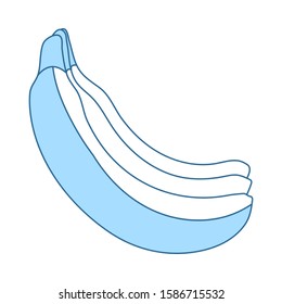 Icono De Banana En Colores Ui. Línea Delgada Con Diseño De Relleno Azul. Ilustración vectorial.