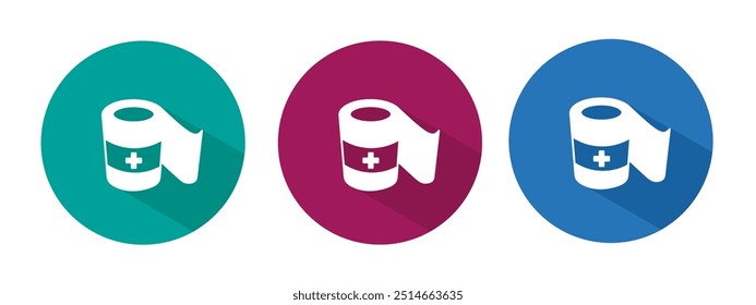 Icon for bandage vector illustration in flat.