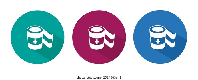 Icono para la Ilustración vectorial del vendaje en plano.