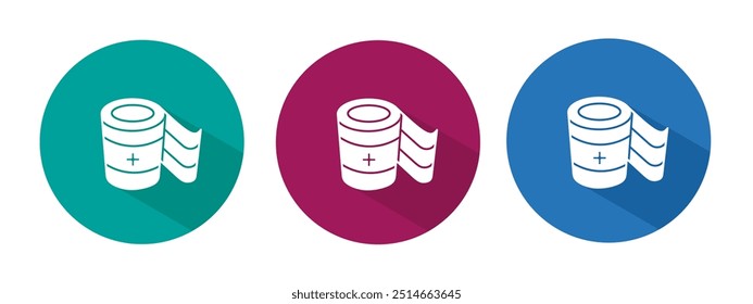 Icon for bandage vector illustration in flat.