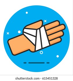 Icon for bandaged hand