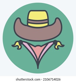 Icon Bandit - Color Mate Style - Simple illustration, Good for Prints , Announcements, Etc