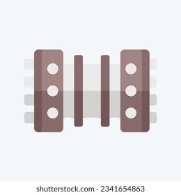 Icon Bandoneon. related to Argentina symbol. flat style. simple design editable. simple illustration