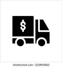 Icon Bank car Glyph, Flat Icon Logo Illustration Vector Isolated. Suitable for Web Design, Logo, App. 