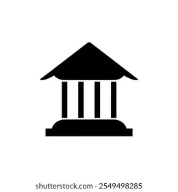 icon bank, museum, university, law, building, courthouse, vector, finance, symbol, atm, savings, cash, black, economic, business, isolated, money, architecture, card, graphic, web, sign, investment, 