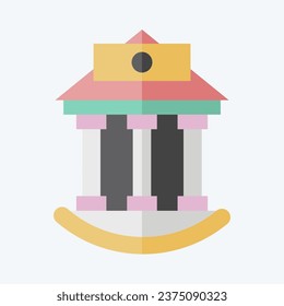 Icon Bank. related to Icon Building symbol. flat style. simple design editable. simple illustration