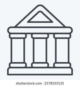 Icon Bank. related to Retirement symbol. line style. design editable