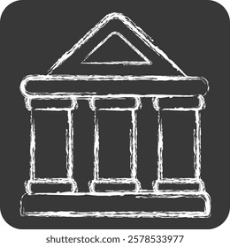 Icon Bank. related to Retirement symbol. chalk Style. design editable