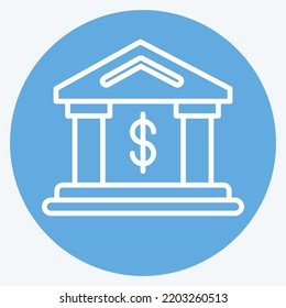 Icon Bank. suitable for education symbol. blue eyes style. simple design editable. design template vector. simple illustration