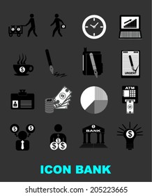 icon bank, vector