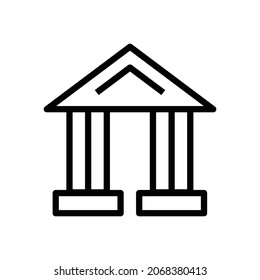 Icon of bank vector flat design