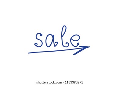 Icon or banner Sale. Hand drawn.