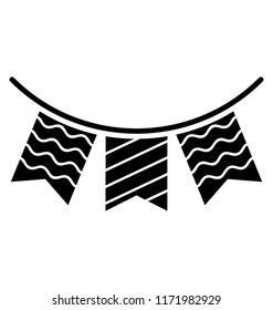 
Icon of banners use in party decoration 
