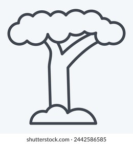 Icon Baobab. related to South Africa symbol. line style. simple design illustration