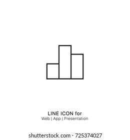 Icon bar chart graphic design single icon vector