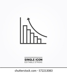Icon bar chart increaseSingle Icon Graphic Design