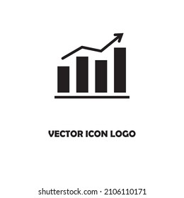 Icon bar chart single icon simple graphic designs