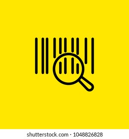 Icon of bar code. Parcel, supermarket, information. Distribution concept. Can be used for topics like warehouse, shopping, retail