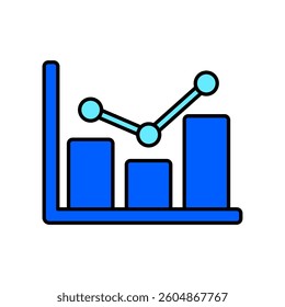 Icon a bar graph, isolated against a clean background.