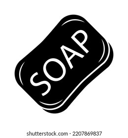 Icon  bar of soap. Toilet soap, household soap. A product containing surfactants, used as a cosmetic or household chemicals. Vector illustration isolated on a white background for design and web.