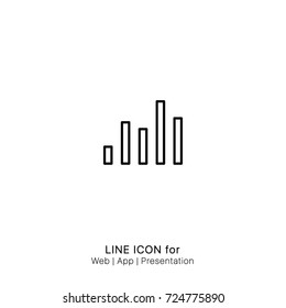 Icon bar statistic graphic design single icon vector